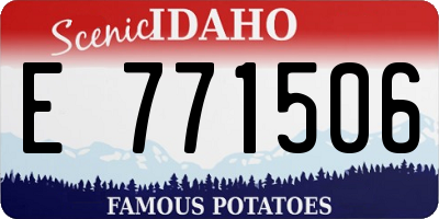ID license plate E771506