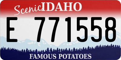 ID license plate E771558