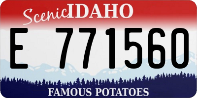 ID license plate E771560