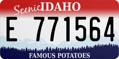 ID license plate E771564