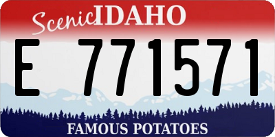 ID license plate E771571