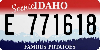 ID license plate E771618