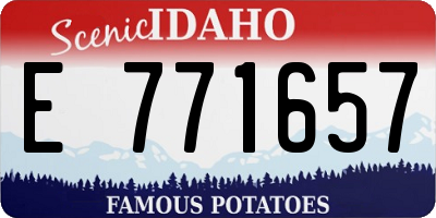 ID license plate E771657
