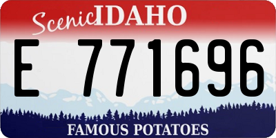 ID license plate E771696
