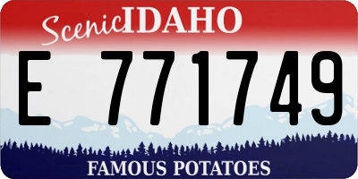 ID license plate E771749