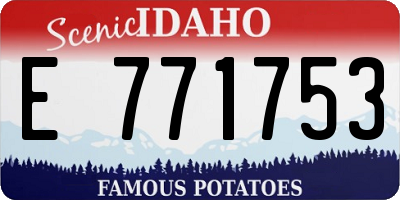 ID license plate E771753