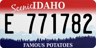 ID license plate E771782