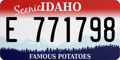 ID license plate E771798