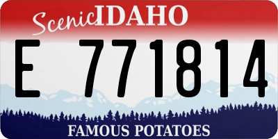 ID license plate E771814