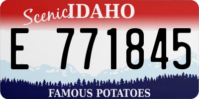 ID license plate E771845