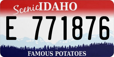 ID license plate E771876