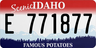 ID license plate E771877