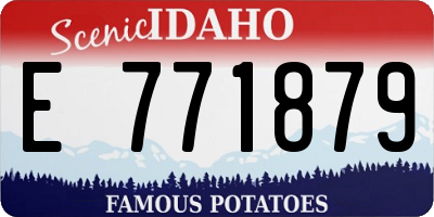 ID license plate E771879