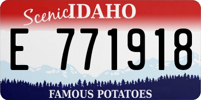 ID license plate E771918