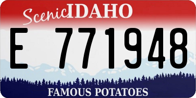 ID license plate E771948