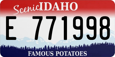 ID license plate E771998