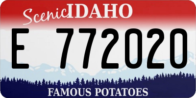 ID license plate E772020