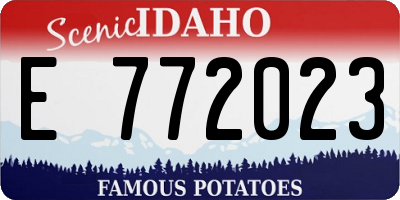 ID license plate E772023