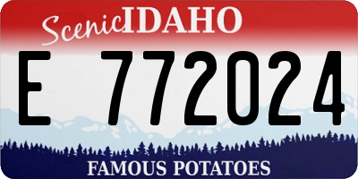 ID license plate E772024