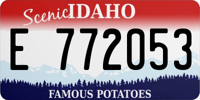 ID license plate E772053