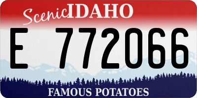 ID license plate E772066