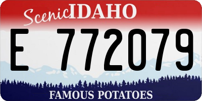 ID license plate E772079