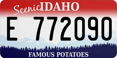 ID license plate E772090