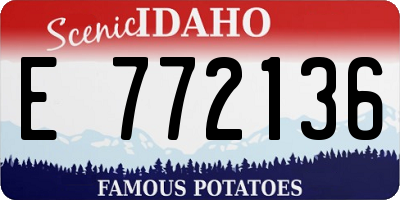 ID license plate E772136