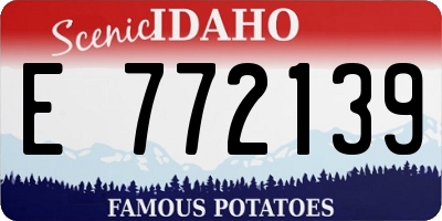 ID license plate E772139