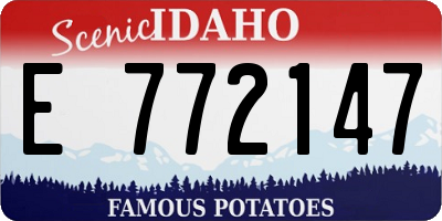 ID license plate E772147