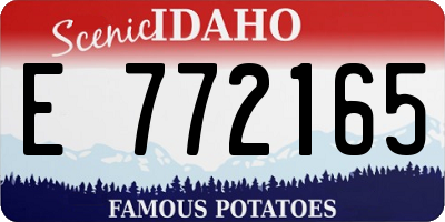 ID license plate E772165