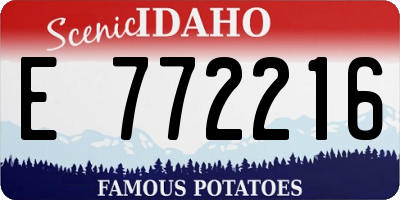 ID license plate E772216