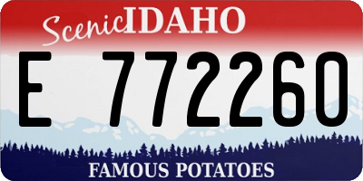 ID license plate E772260