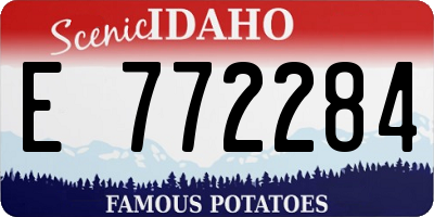 ID license plate E772284