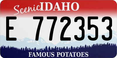 ID license plate E772353