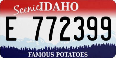 ID license plate E772399
