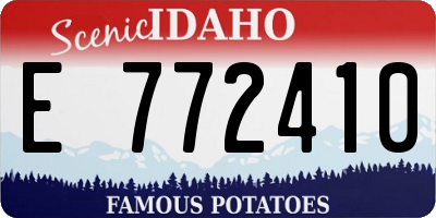 ID license plate E772410