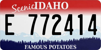 ID license plate E772414