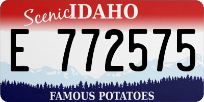 ID license plate E772575