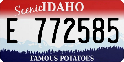 ID license plate E772585