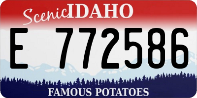 ID license plate E772586