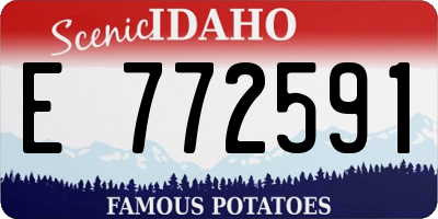 ID license plate E772591