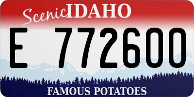 ID license plate E772600