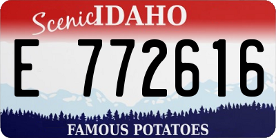ID license plate E772616