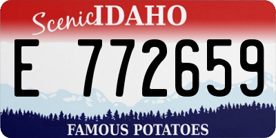 ID license plate E772659