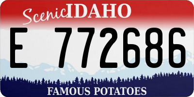 ID license plate E772686
