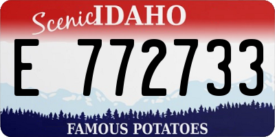 ID license plate E772733