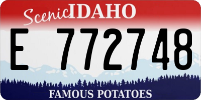 ID license plate E772748