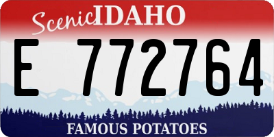 ID license plate E772764