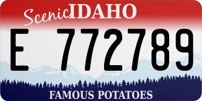 ID license plate E772789